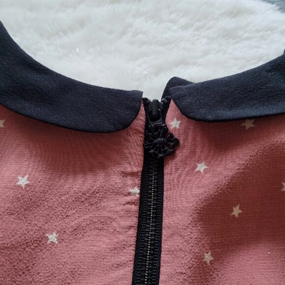 Maison Scotch La Femme Salon Marie Silk Blend Star Blouse Peter Pan Collar Sz 1 - Picture 5 of 9